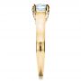 14k Yellow Gold 14k Yellow Gold Contemporary Engagement Ring With Bright Cut Set Diamonds - Side View -  1468 - Thumbnail