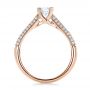 14k Rose Gold 14k Rose Gold Contemporary Pave Set Diamond Engagement Ring - Front View -  100395 - Thumbnail