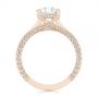 18k Rose Gold 18k Rose Gold Contemporary Round Diamond Engagement Ring - Front View -  104878 - Thumbnail