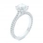  Platinum Contemporary Round Diamond Engagement Ring - Three-Quarter View -  104878 - Thumbnail