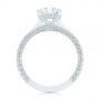  Platinum Contemporary Round Diamond Engagement Ring - Front View -  104878 - Thumbnail