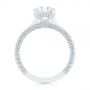 14k White Gold 14k White Gold Contemporary Round Diamond Engagement Ring - Front View -  104878 - Thumbnail