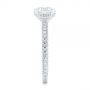  Platinum Contemporary Round Diamond Engagement Ring - Side View -  104878 - Thumbnail