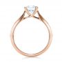 14k Rose Gold 14k Rose Gold Contemporary Solitaire Engagement Ring - Front View -  100397 - Thumbnail