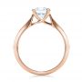 18k Rose Gold 18k Rose Gold Contemporary Solitaire Engagement Ring - Front View -  100397 - Thumbnail