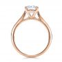 14k Rose Gold 14k Rose Gold Contemporary Solitaire Engagement Ring - Front View -  100399 - Thumbnail