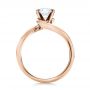 14k Rose Gold 14k Rose Gold Contemporary Solitaire Engagement Ring - Front View -  100400 - Thumbnail
