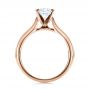 14k Rose Gold 14k Rose Gold Contemporary Solitaire Engagement Ring - Front View -  100401 - Thumbnail