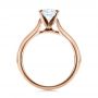 14k Rose Gold 14k Rose Gold Contemporary Solitaire Engagement Ring - Front View -  100401 - Thumbnail