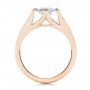 14k Rose Gold 14k Rose Gold Contemporary Solitaire Engagement Ring - Front View -  1389 - Thumbnail