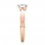14k Rose Gold 14k Rose Gold Contemporary Solitaire Engagement Ring - Side View -  100397 - Thumbnail