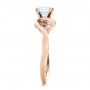 18k Rose Gold 18k Rose Gold Contemporary Solitaire Engagement Ring - Side View -  100400 - Thumbnail