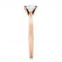 14k Rose Gold 14k Rose Gold Contemporary Solitaire Engagement Ring - Side View -  100401 - Thumbnail