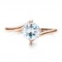 14k Rose Gold 14k Rose Gold Contemporary Solitaire Engagement Ring - Top View -  1484 - Thumbnail