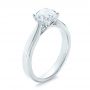 18k White Gold 18k White Gold Contemporary Solitaire Engagement Ring - Three-Quarter View -  100397 - Thumbnail