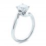 18k White Gold Contemporary Solitaire Engagement Ring