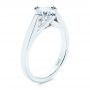 18k White Gold 18k White Gold Contemporary Solitaire Engagement Ring - Three-Quarter View -  1389 - Thumbnail