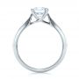 18k White Gold 18k White Gold Contemporary Solitaire Engagement Ring - Front View -  100397 - Thumbnail