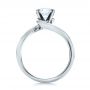  Platinum Platinum Contemporary Solitaire Engagement Ring - Front View -  100400 - Thumbnail