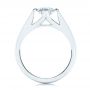 14k White Gold 14k White Gold Contemporary Solitaire Engagement Ring - Front View -  1389 - Thumbnail