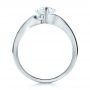 18k White Gold Contemporary Solitaire Engagement Ring - Front View -  1484 - Thumbnail