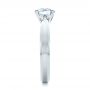 18k White Gold 18k White Gold Contemporary Solitaire Engagement Ring - Side View -  100397 - Thumbnail