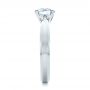  Platinum Platinum Contemporary Solitaire Engagement Ring - Side View -  100397 - Thumbnail