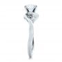  Platinum Platinum Contemporary Solitaire Engagement Ring - Side View -  100400 - Thumbnail