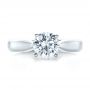 18k White Gold 18k White Gold Contemporary Solitaire Engagement Ring - Top View -  100397 - Thumbnail