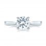  Platinum Platinum Contemporary Solitaire Engagement Ring - Top View -  100399 - Thumbnail