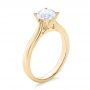 18k Yellow Gold 18k Yellow Gold Contemporary Solitaire Engagement Ring - Three-Quarter View -  100401 - Thumbnail