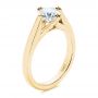 18k Yellow Gold 18k Yellow Gold Contemporary Solitaire Engagement Ring - Three-Quarter View -  1389 - Thumbnail