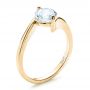 14k Yellow Gold 14k Yellow Gold Contemporary Solitaire Engagement Ring - Three-Quarter View -  1484 - Thumbnail