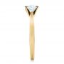 14k Yellow Gold 14k Yellow Gold Contemporary Solitaire Engagement Ring - Side View -  100401 - Thumbnail