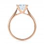 14k Rose Gold 14k Rose Gold Contemporary Solitaire Princess Cut Diamond Engagement Ring - Front View -  100398 - Thumbnail