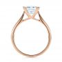 14k Rose Gold 14k Rose Gold Contemporary Solitaire Princess Cut Diamond Engagement Ring - Front View -  100398 - Thumbnail