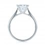 18k White Gold 18k White Gold Contemporary Solitaire Princess Cut Diamond Engagement Ring - Front View -  100398 - Thumbnail