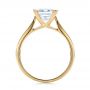 14k Yellow Gold 14k Yellow Gold Contemporary Solitaire Princess Cut Diamond Engagement Ring - Front View -  100398 - Thumbnail