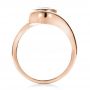 14k Rose Gold 14k Rose Gold Contemporary Split Shank Solitaire Engagement Ring - Front View -  1479 - Thumbnail