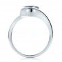 18k White Gold Contemporary Split Shank Solitaire Engagement Ring - Front View -  1479 - Thumbnail