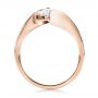 14k Rose Gold 14k Rose Gold Contemporary Tension Set Pave Diamond Engagement Ring - Front View -  100285 - Thumbnail