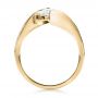 14k Yellow Gold 14k Yellow Gold Contemporary Tension Set Pave Diamond Engagement Ring - Front View -  100285 - Thumbnail
