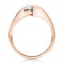14k Rose Gold 14k Rose Gold Contemporary Tension Set Solitaire Engagement Ring - Front View -  1481 - Thumbnail