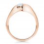 18k Rose Gold 18k Rose Gold Contemporary Tension Set Solitaire Engagement Ring - Front View -  1481 - Thumbnail