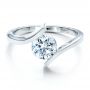  Platinum Platinum Contemporary Tension Set Solitaire Engagement Ring - Flat View -  1481 - Thumbnail