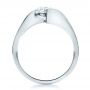 18k White Gold Contemporary Tension Set Solitaire Engagement Ring - Front View -  1481 - Thumbnail