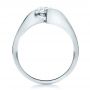  Platinum Platinum Contemporary Tension Set Solitaire Engagement Ring - Front View -  1481 - Thumbnail