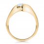 18k Yellow Gold 18k Yellow Gold Contemporary Tension Set Solitaire Engagement Ring - Front View -  1481 - Thumbnail