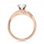 14k Rose Gold 14k Rose Gold Contemporary Wrapped Split Shank Diamond Engagement Ring - Front View -  100402 - Thumbnail