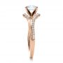 18k Rose Gold 18k Rose Gold Contemporary Wrapped Split Shank Diamond Engagement Ring - Side View -  100402 - Thumbnail